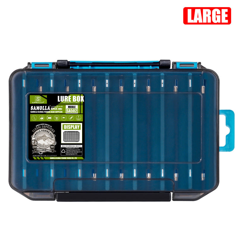 14-Compartment Fishing Tackle Box for Accessories, Lures & Hooks, Double-Sided Organizer.