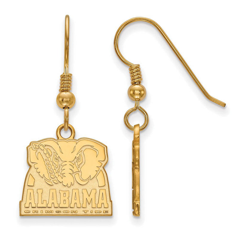 14k Gold Plated Silver University of Alabama Dangle Earrings