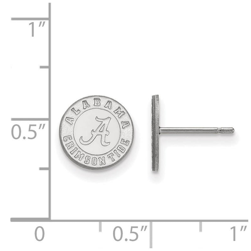 14k White Gold University of Alabama XS (Tiny) Post Earrings