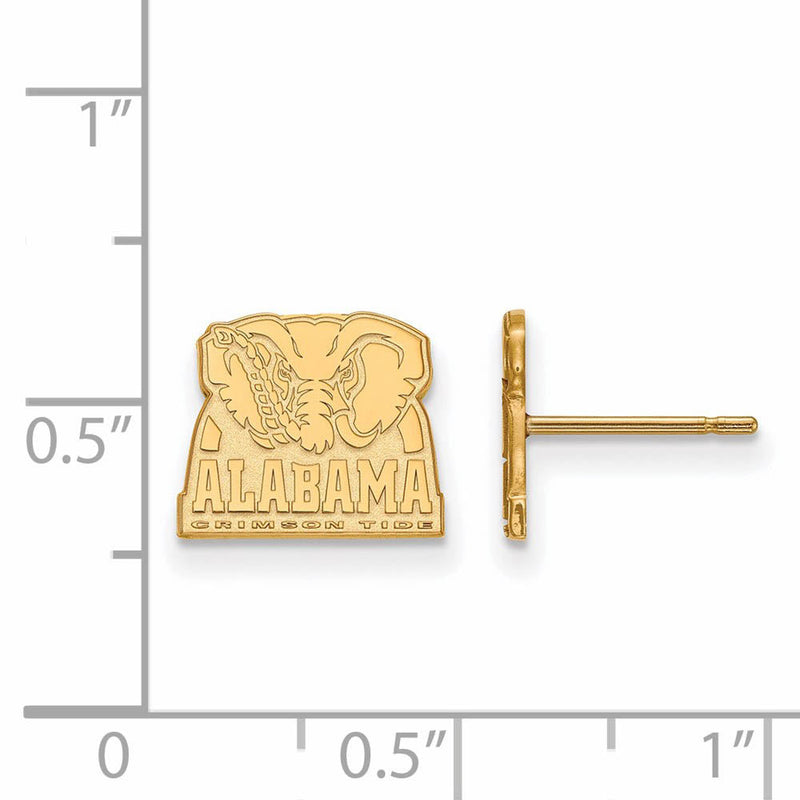 14k Yellow Gold University of Alabama XS (Tiny) Logo Post Earrings