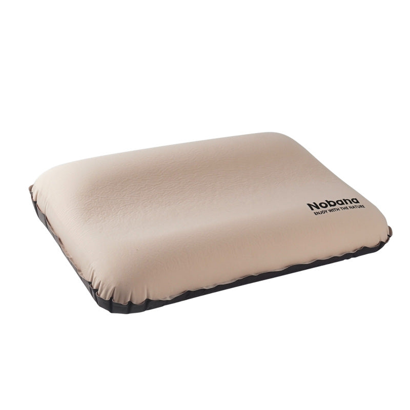Outdoor 3D Sponge Automatic Inflatable Travel Pillow