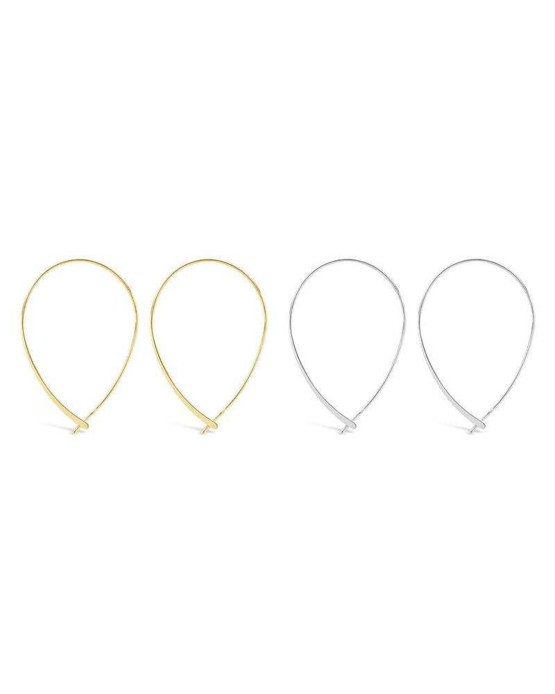 Delicate Threader Hoop Earrings Set of 2