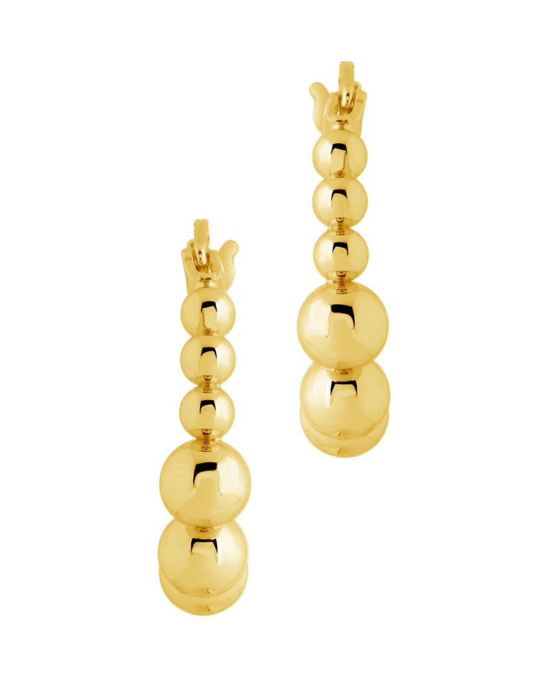 Graduated Bubble Sphere Hoop Earrings