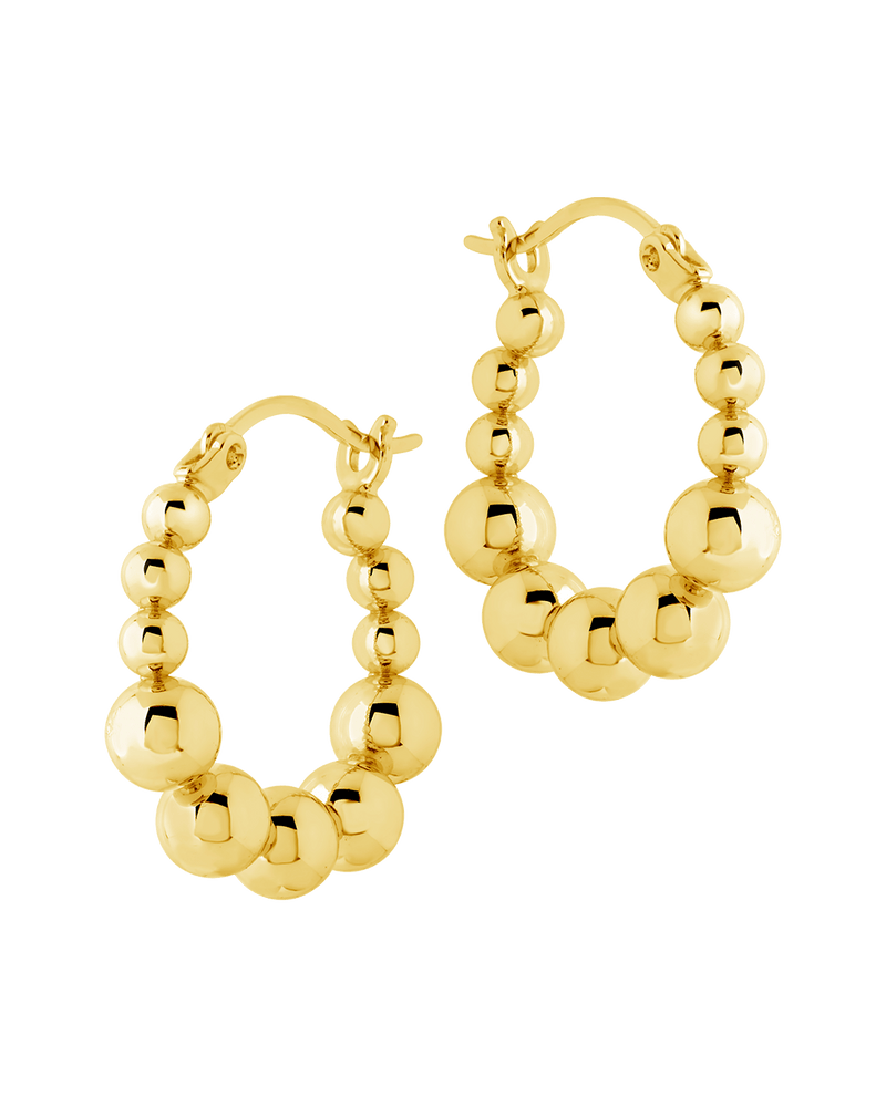 Graduated Bubble Sphere Hoop Earrings