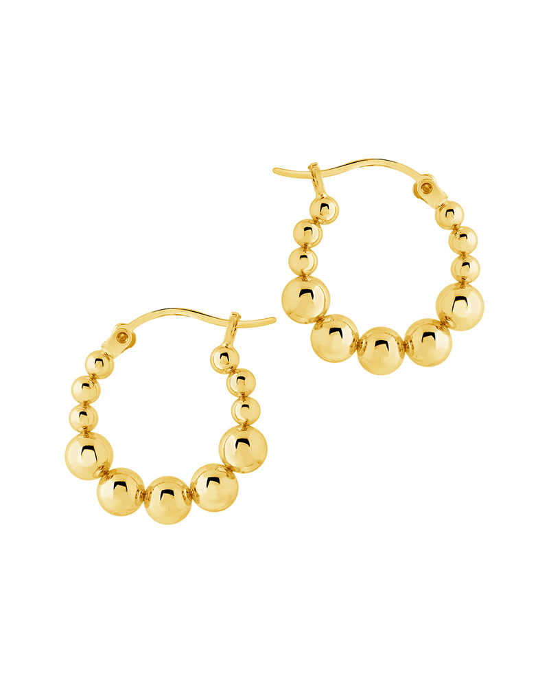 Graduated Bubble Sphere Hoop Earrings