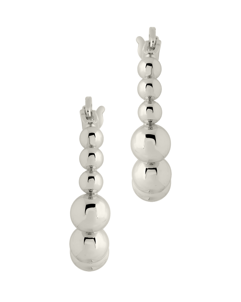 Graduated Bubble Sphere Hoop Earrings