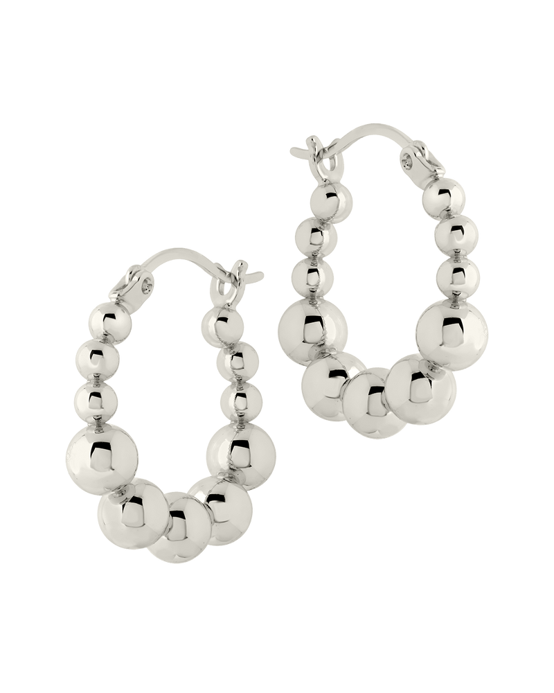 Graduated Bubble Sphere Hoop Earrings