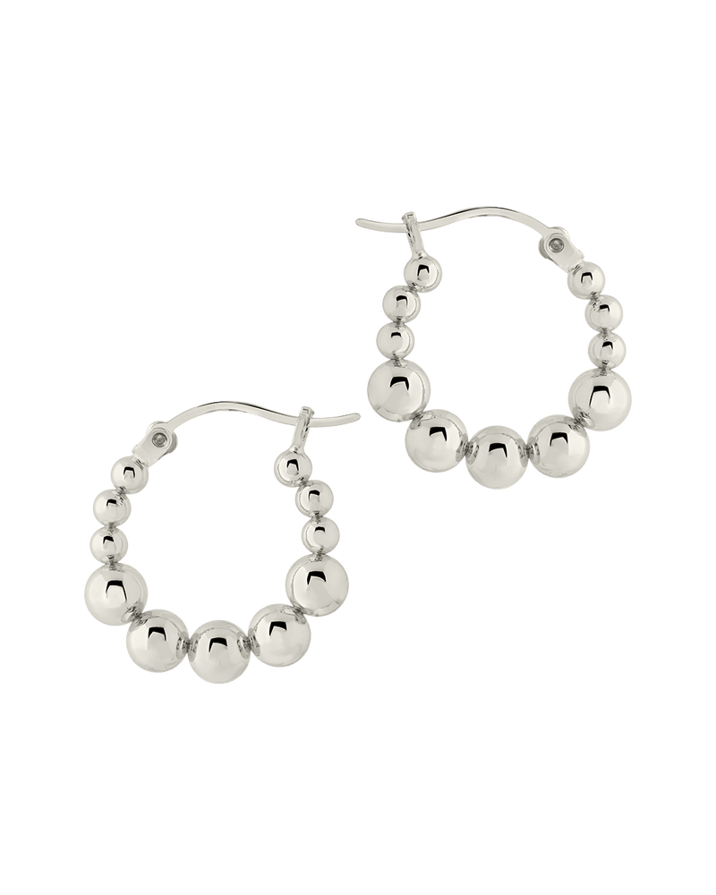 Graduated Bubble Sphere Hoop Earrings