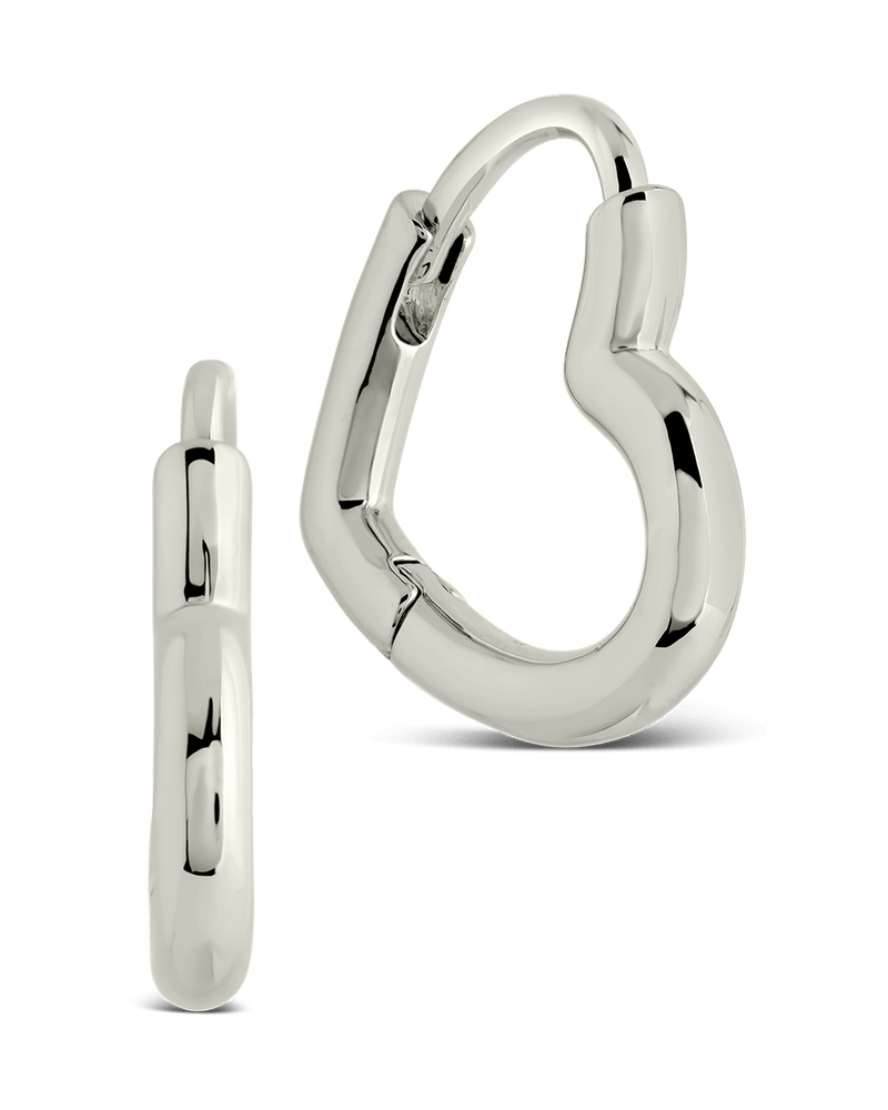 Elle Heart Micro Hoop Earrings