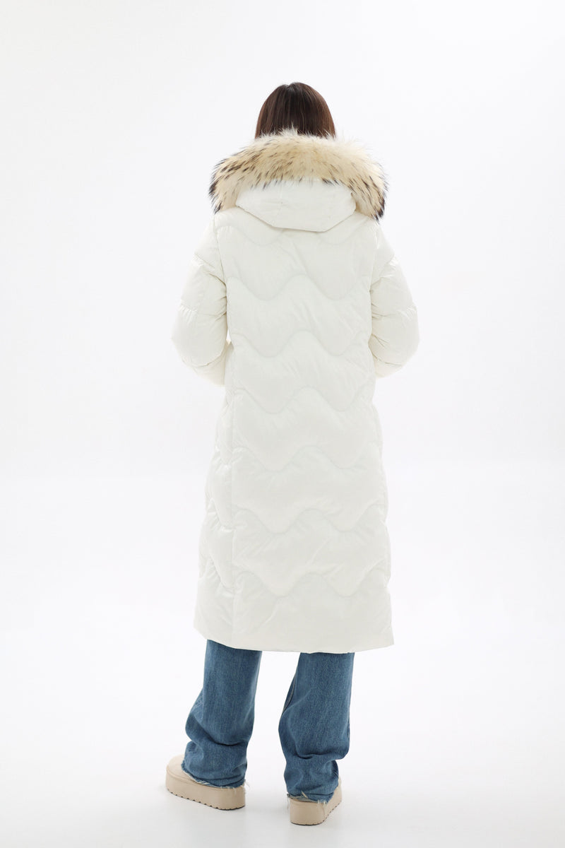 Genuine Fur Trim Down Fill Coat