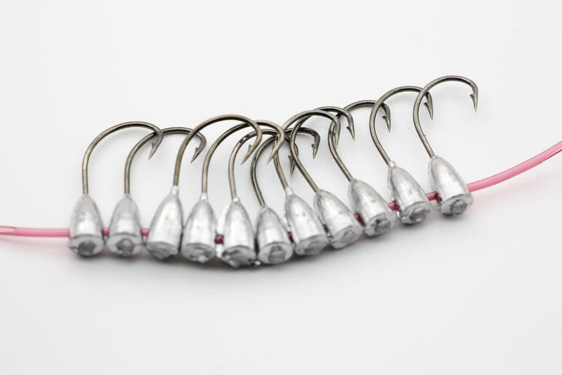 Rompin 10pcs/bag overturned hook lead fishing hooks