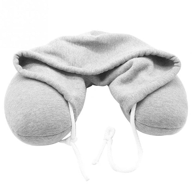 U shaped Neck Pillow soft Hooded Neck pillow for Travel