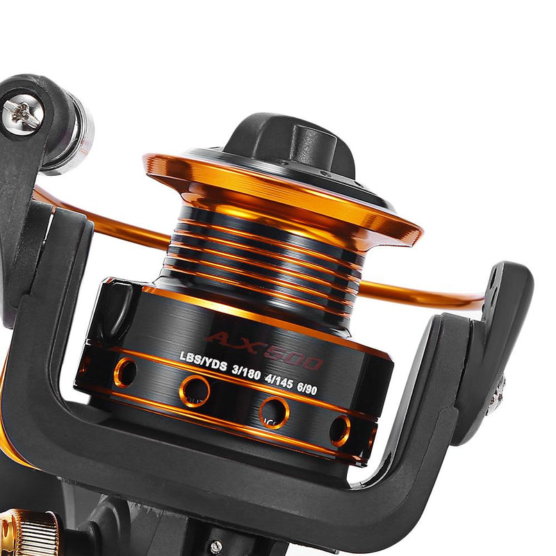 Yumoshi Spinning Fishing Reel 12BB + 1 Bearing Balls 500-9000 Series 5.5:1 Metal Coil Carp