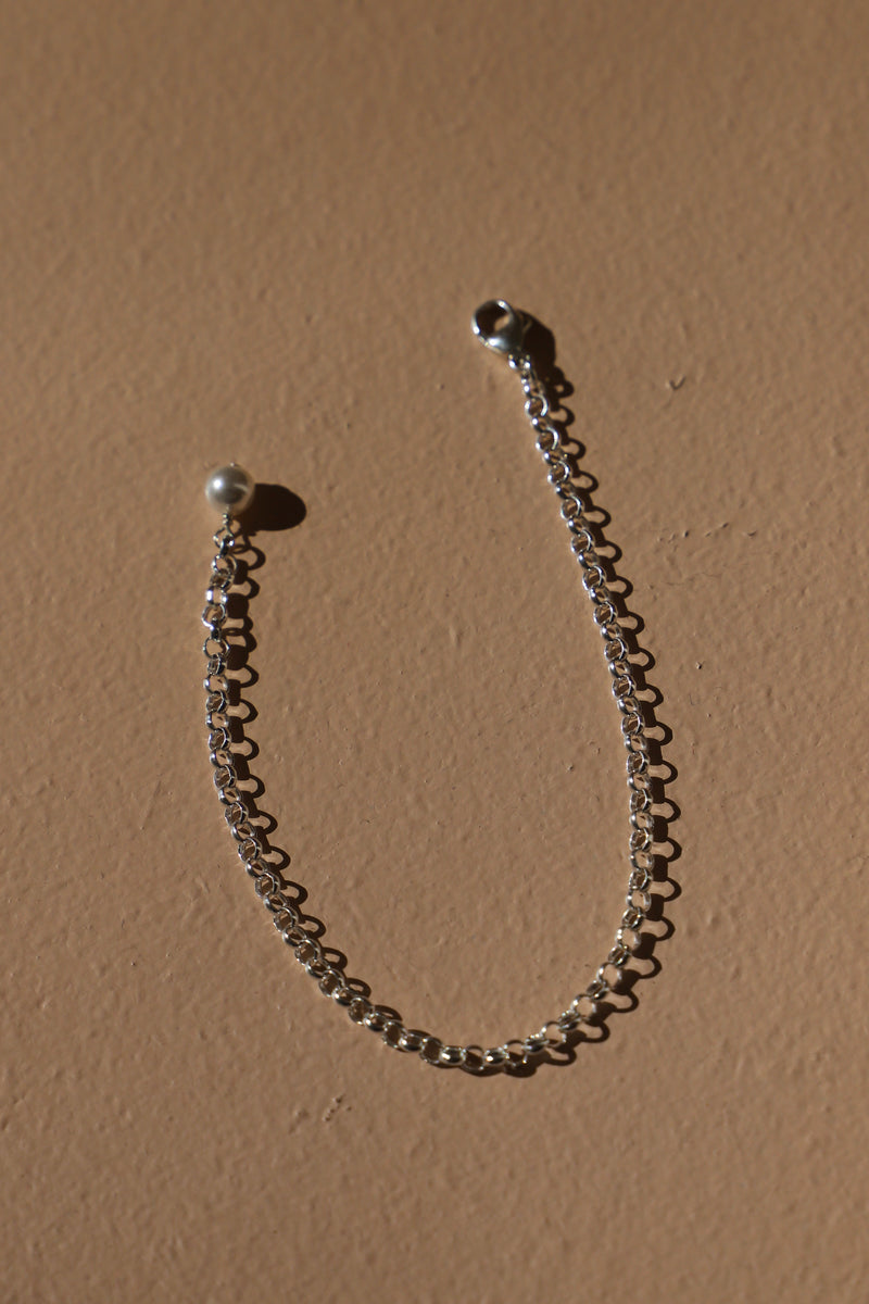 SILVER ROLO CHAIN BRACELET