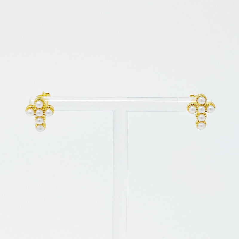 Dainty Cross Stud Earrings