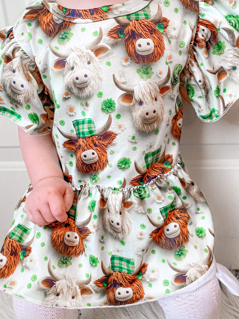 St Patrick’s highland skirted romper