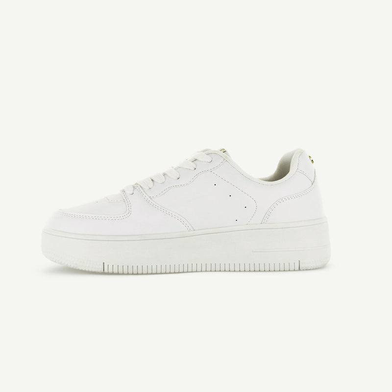 THE METRO: PLATFORM COURT SHOE - WHITE