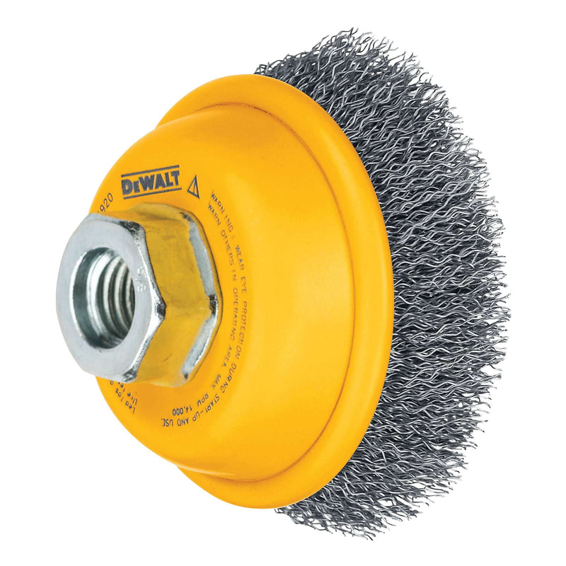 DeWalt DW4910 3" x 5/8"-11 HP .014 Carbon Crimp Wire Cup Brush