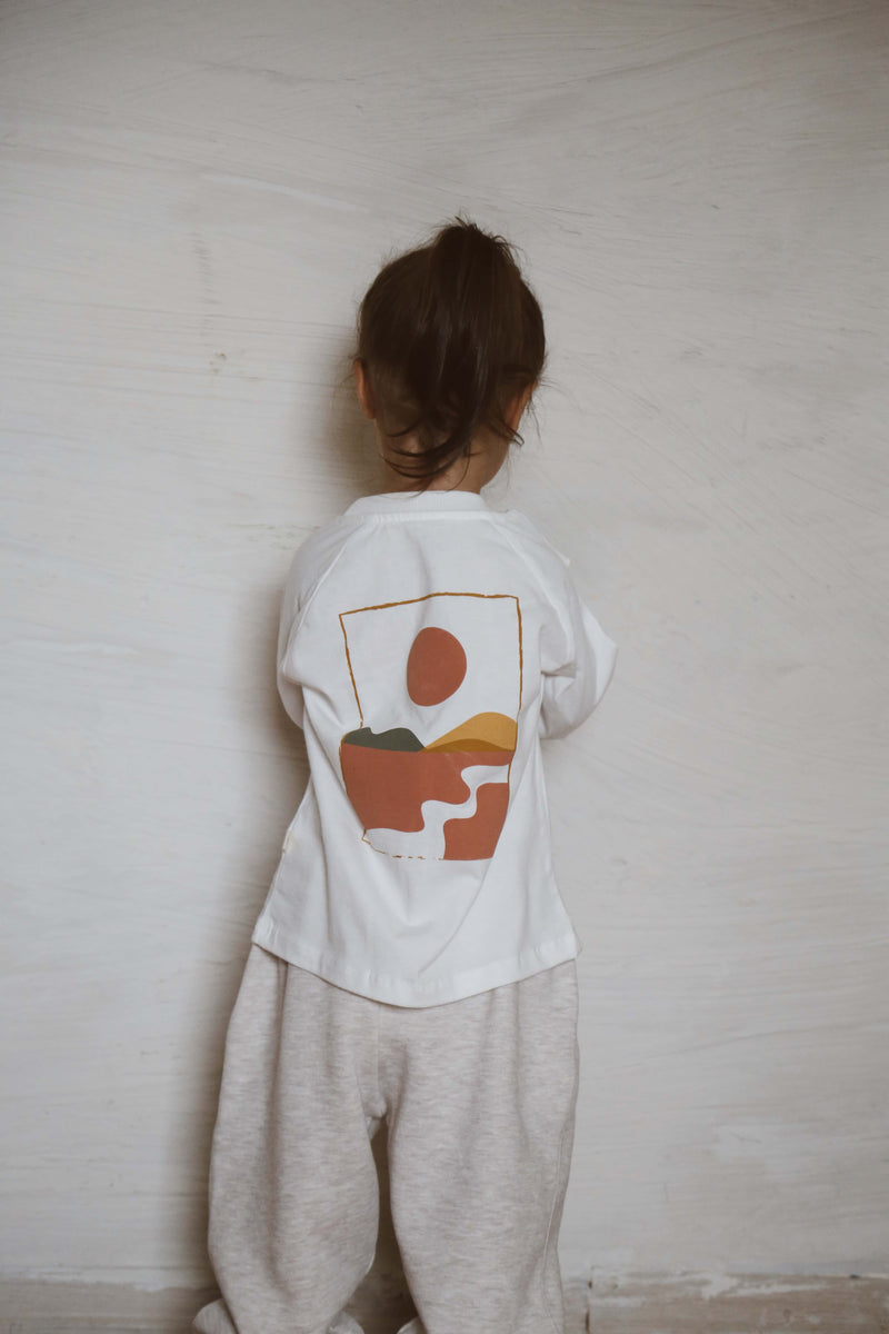 Long Sleeve Ecru T-Shirt