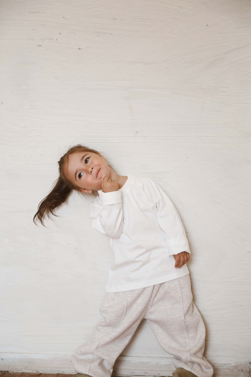 Long Sleeve Ecru T-Shirt