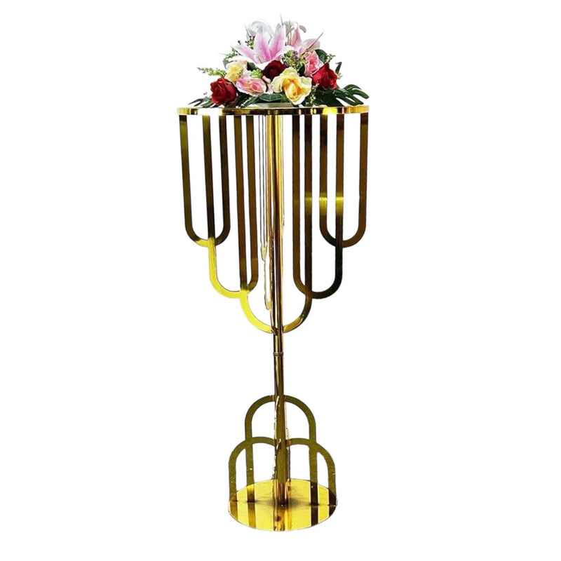 Elegant Gold Metal Wedding Dining Table Centerpiece