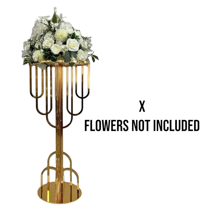 Elegant Gold Metal Wedding Dining Table Centerpiece