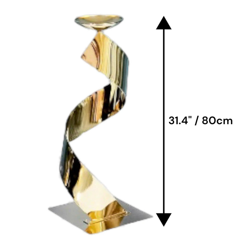 Elegant Spiral Gold Wedding Dining Centerpiece