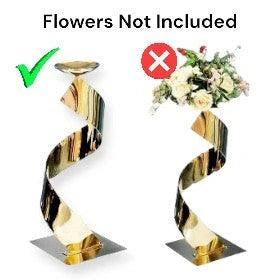 Elegant Spiral Gold Wedding Dining Centerpiece