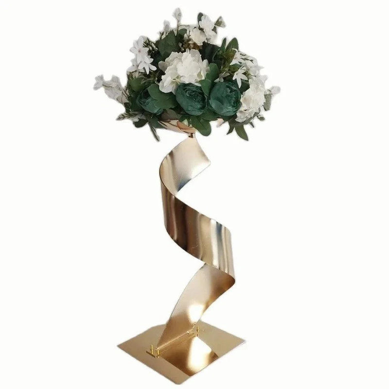 Elegant Spiral Gold Wedding Dining Centerpiece