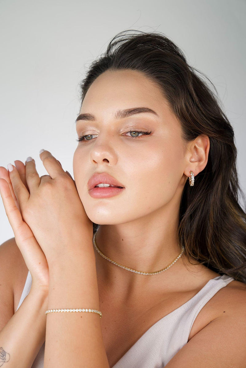 Tennis Bracelet  with 1/8 CT  Cubic Zirconia