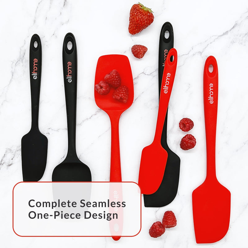 Elihome 8 Piece Silicone Spatula Set - Teal Grey