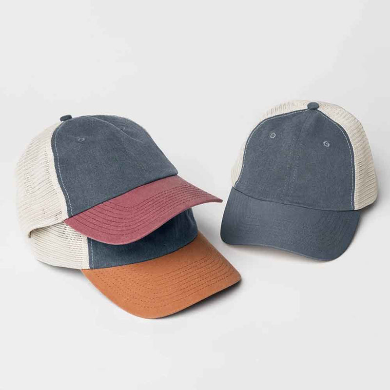 Embroidered Wifey/Hubby Pigment-Dyed Trucker Hat – Anniversary Gift Cap