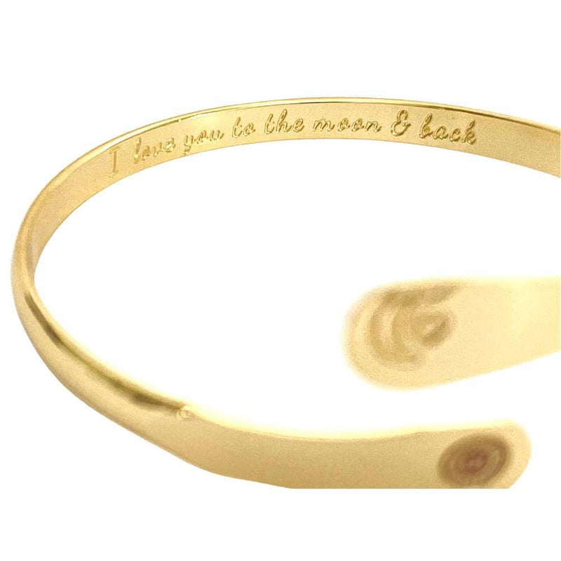 Engraved I love you to the moon and back Bracelet,  Moon and Heart Bracelets
