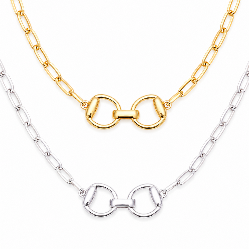 Equestrian Pendant Chain Necklace