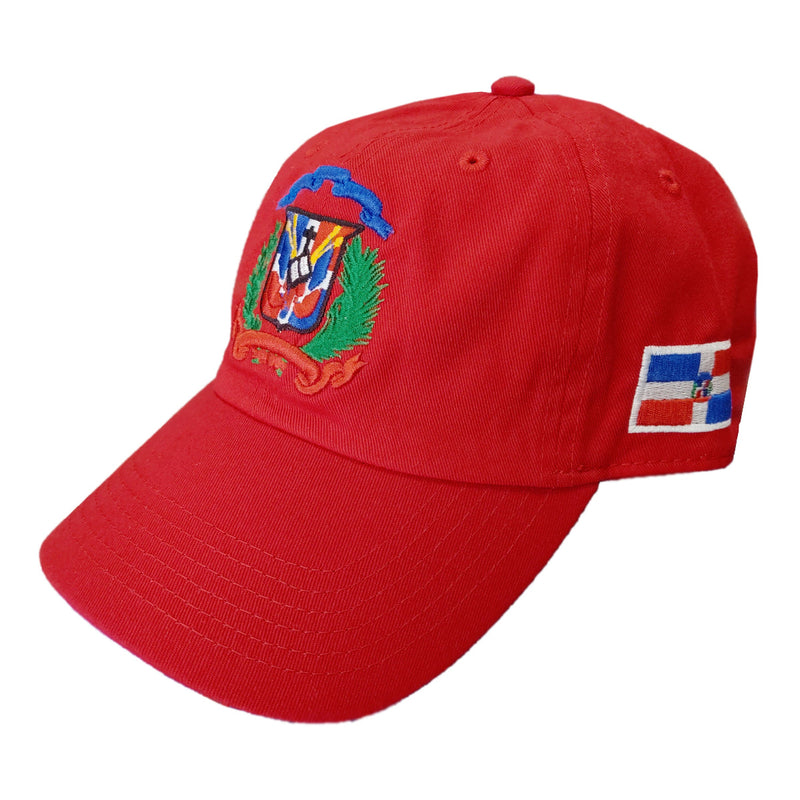 Escudo Republica Dominicana - Dominican Red / Full Color Shield Dad Hat