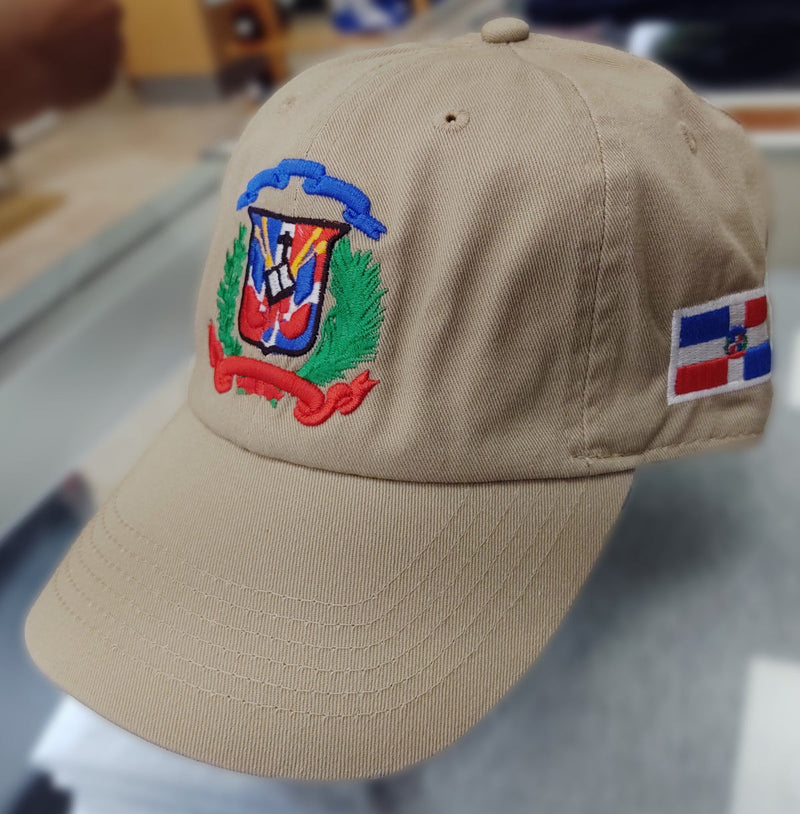 Escudo Republica Dominicana - Dominican Shield Khaki / Full Color Dad Hat