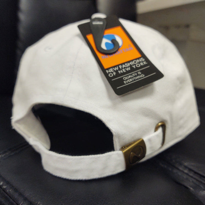 Escudo Republica Dominicana - Dominican Shield White / Metallic Gold Color Dad Hat