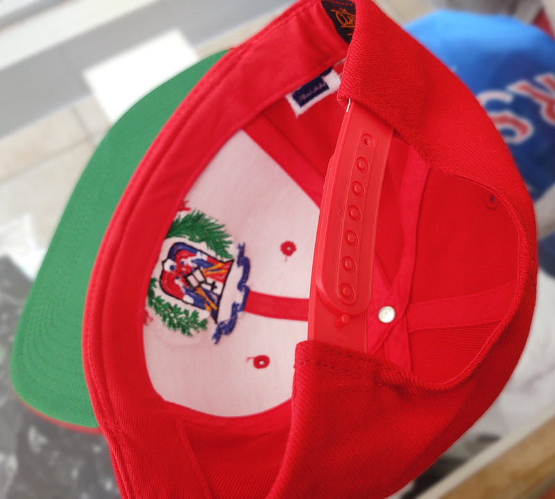 Escudo Republica Dominicana - Dominican Snapback Red - Full Color Hat