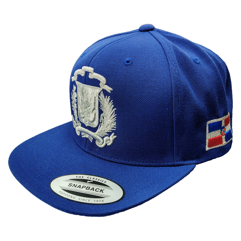 Escudo Republica Dominicana - Dominican Snapback Royal - Metallic Silver Hat