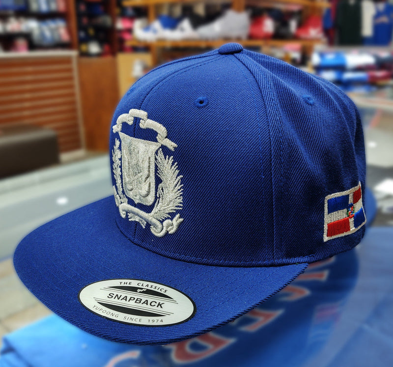 Escudo Republica Dominicana - Dominican Snapback Royal - Metallic Silver Hat