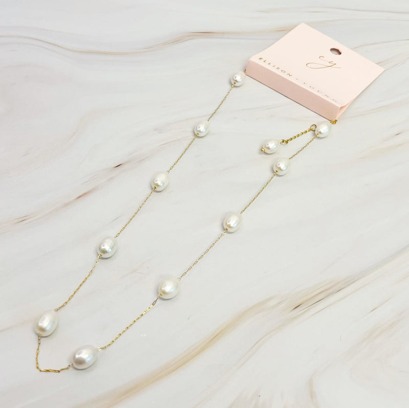 Esther Freshwater Pearl Station Necklace