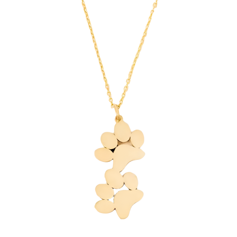 EverPaw Double Paw Print Necklace