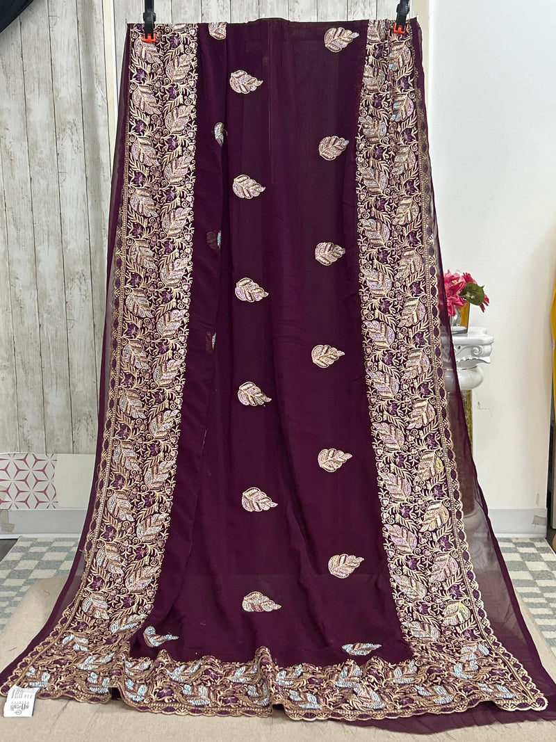 Heavy party wear saree