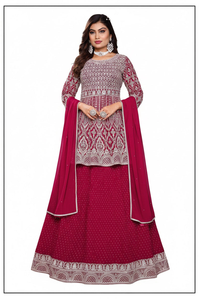 Long kurti with skirt / heavy party wear set