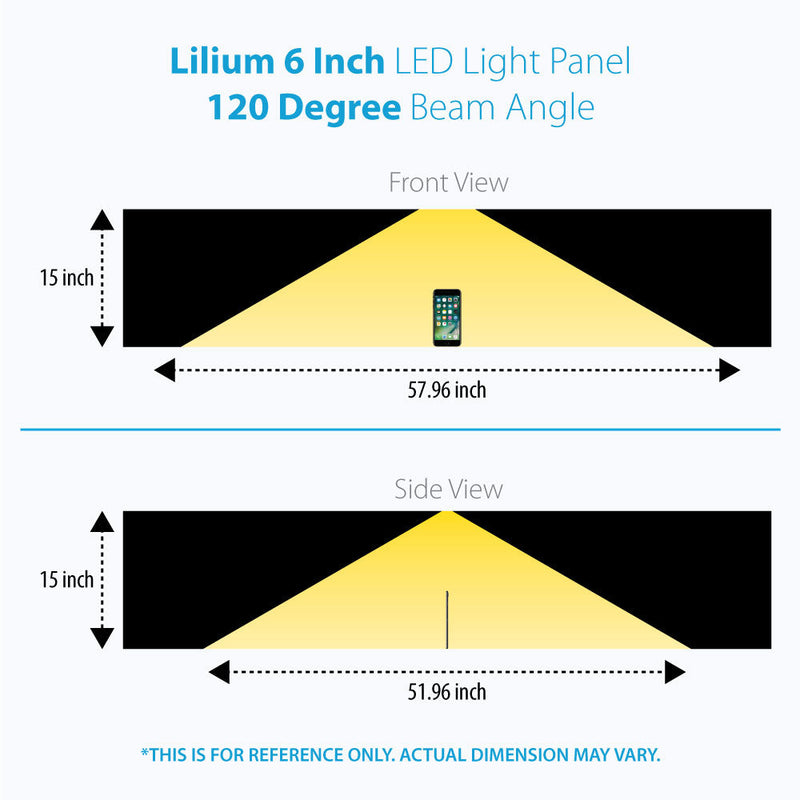Lilium 6 Inch Warm White Modular LED Under Cabinet Lighting - Pro Kit (12 Panels)