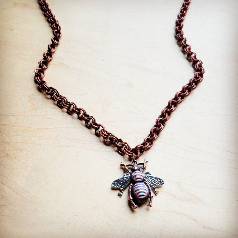 **Antique Layering Necklace w/ Bumble Bee Pendant 258tt