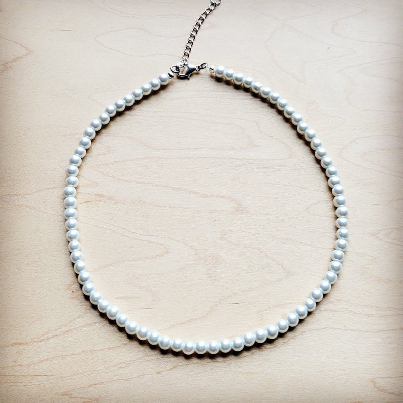 **Glass Pearl Collar Necklace Wedding Collection 259v