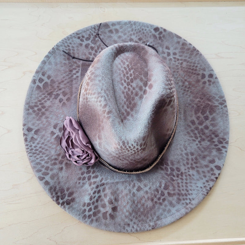 CUSTOM Hand-Painted Branded Cowgirl Western Boho Hat A89