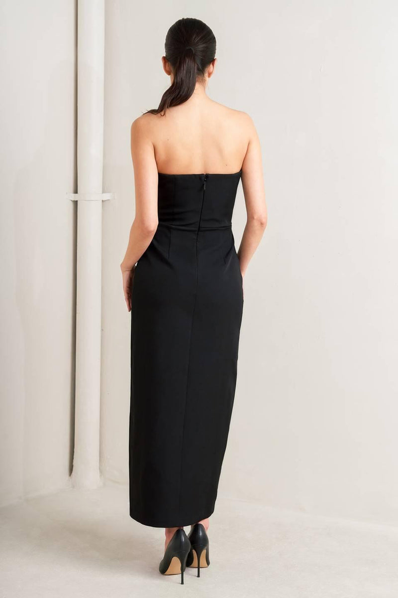 SECRET MOMENT WOVEN MIDI DRESS