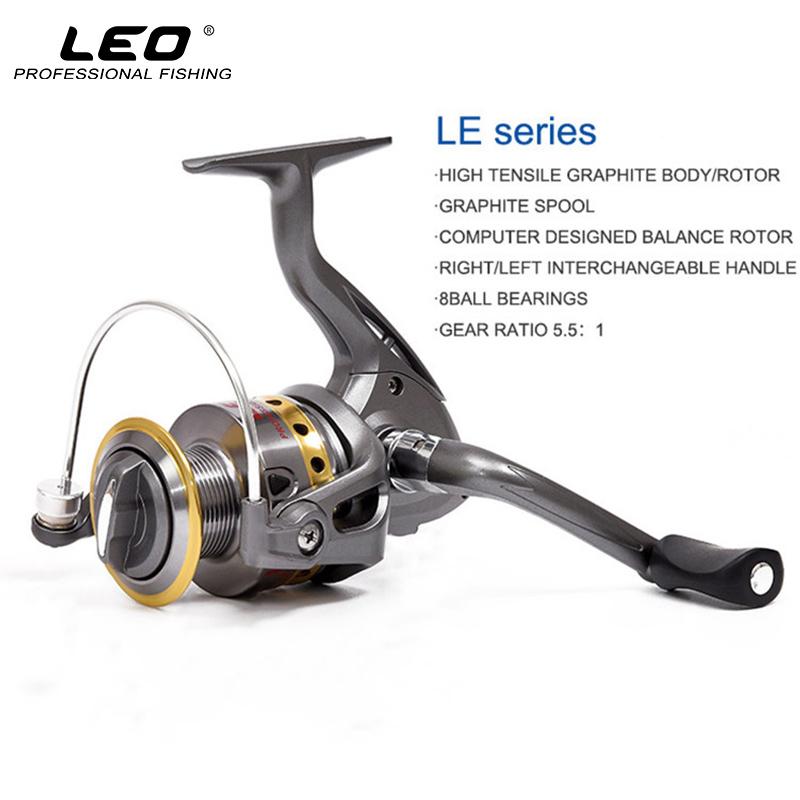 LEO  Half Metal Fishing Spinning Reel 8BB 5.5:1 Speed Ratio l for Sea Lake River Fishing LE1000-7000